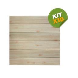 Kit x 10 Revestimientos autodhesivos 3d - Tablas de madera clara