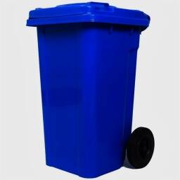 Tacho contenedor de basura azul 240 lts  