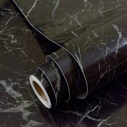 Vinilo para mesada - Marmol Negro 60 x 300 cm
