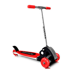 Monopatín Tripatín de 4 ruedas Scooter Rojo
