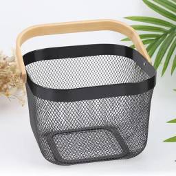 Canasto Organizador de Frutas Cuadrado Para Cocina Y Mesa