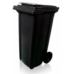 Tacho contenedor de basura negro 120 lts 