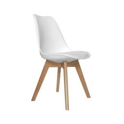 Silla New Tower (tipo Eames acolchonada) Blanca