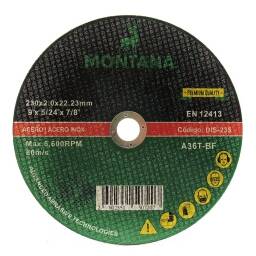Disco Corte 9'' Metal Montana 230x2.0 mm  25 unidades